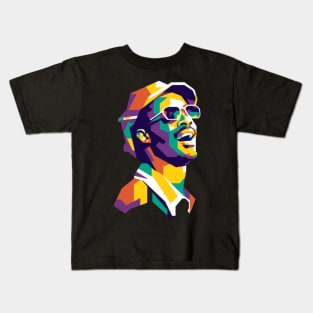 Stevie Wonder WPAP Color Kids T-Shirt